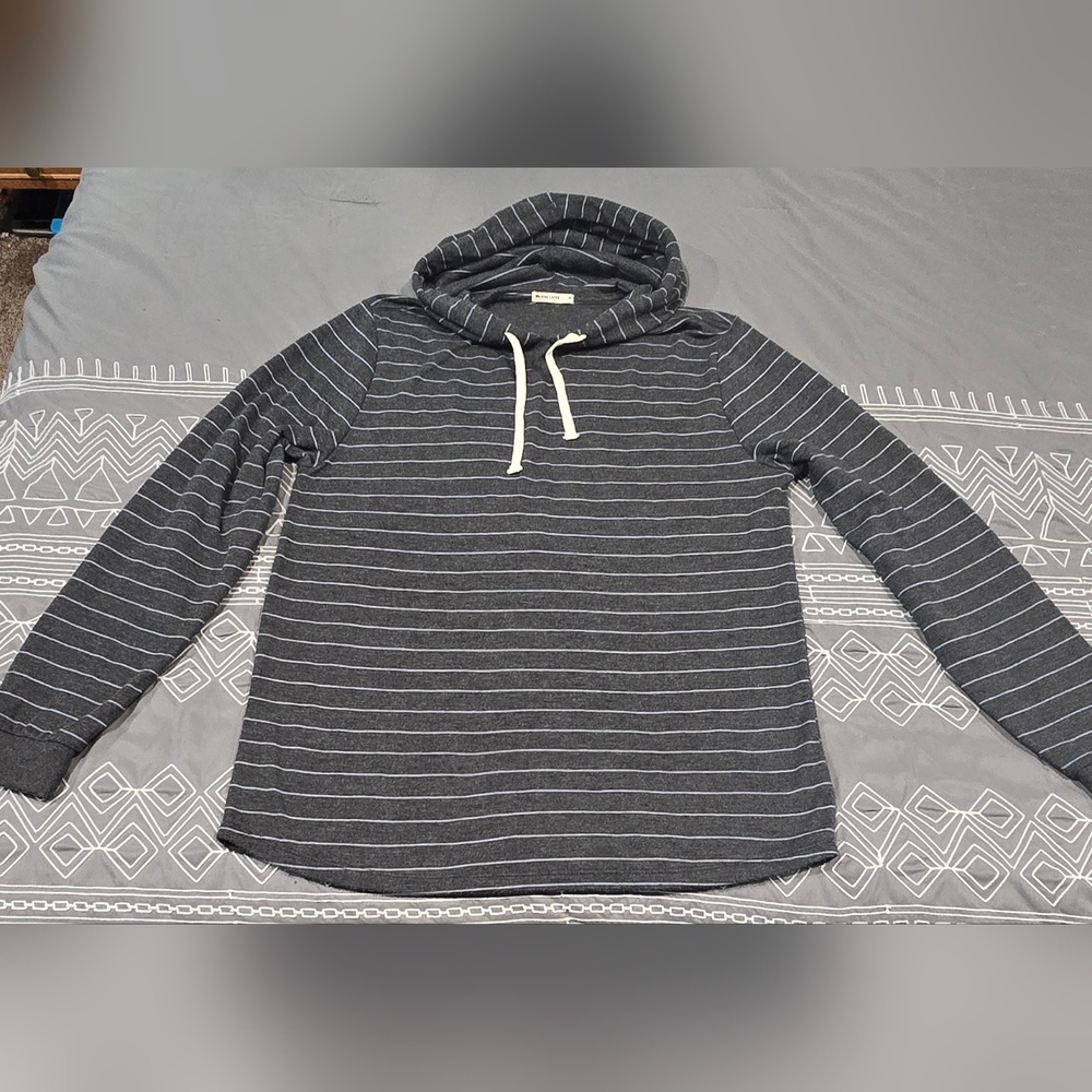 Marine Layer Men's Double Knit Striped Hoodie Size Medium
